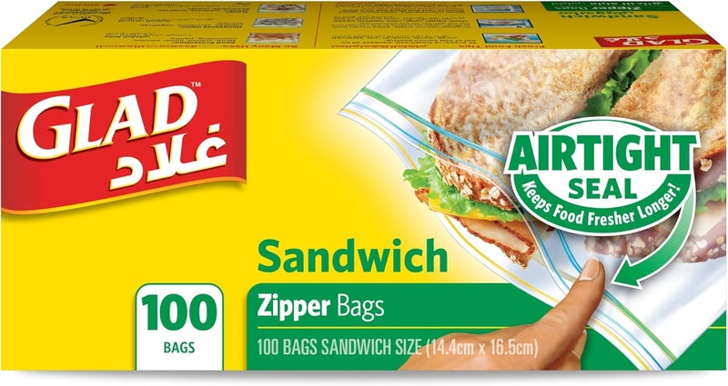 Glad Zipper Sandwich Bags - 100 Count - Image 1